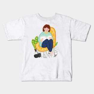 Study Girl At Home Kids T-Shirt